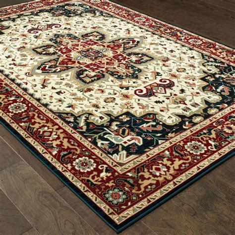 Kashan Red Ivory Oriental Rug