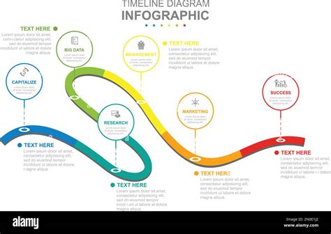 Infographic Business Template Modern Timeline Diagram With Road