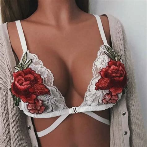 Women Summer Sexy Embroidery Floral Sheer Lace Breathable Transparent