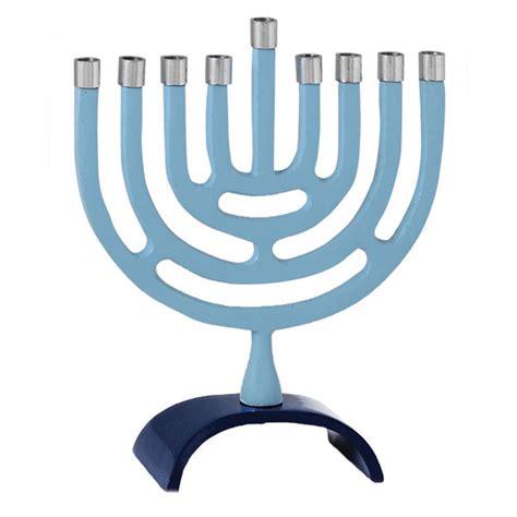 2 Colored Blue Menorah For All Ages And Children