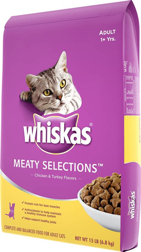 The flavors have changed over the years. Whiskas Meaty Selections Chicken & Turkey Flavors Dry Cat ...
