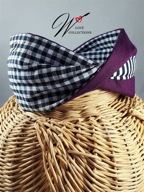 Hmong Purple Siv Ceeb Hmoob Fabric Stripe Headband Color Twist | Etsy