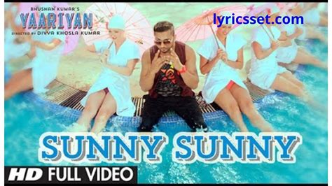 Aaj Blue Hai Pani Pani Lyrics In English And Hindi By Honey Singh Neha Kakkar Song Name Sunny
