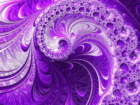 Deep Purple Fractal 62 Digital Art By Elisabeth Lucas Fine Art America