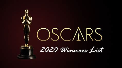 Given that the last couple of best picture winners weren't exactly masterpieces, this is a fantastic result. 2020 Oscar Winners List: 92nd Academy Awards Winners
