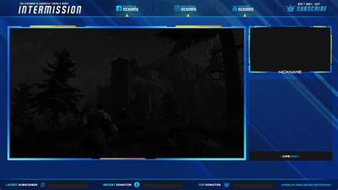 Free Twitch Stream Overlay Template 2018 8 On Behance