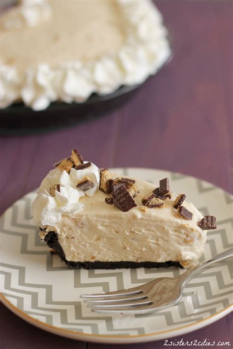 Peanut Butter Cream Pie With Chocolate Crust 2 Sisters 2 Cities