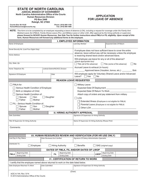 Form Aoc A 144 Download Fillable Pdf Or Fill Online Application For