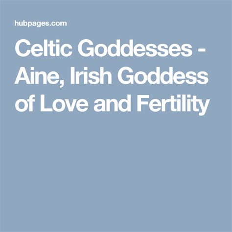 Celtic Goddesses Aine Irish Goddess Of Love And Fertility Celtic