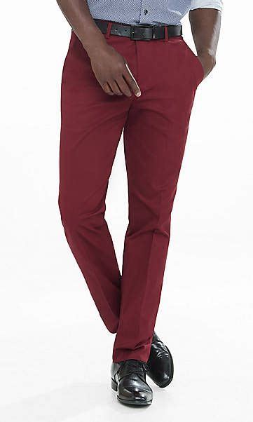 Slim Photographer Stretch Cotton Red Dress Pant From Express Red