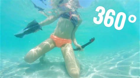 bikini girl underwater at beach [360 video 4k virtual reality] youtube