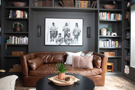 Moody Libraryden Eclectic Home Office Indianapolis By Shine