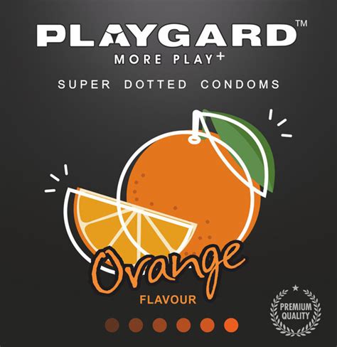 Orange Flavoured Condoms Playgard Orange Flavor