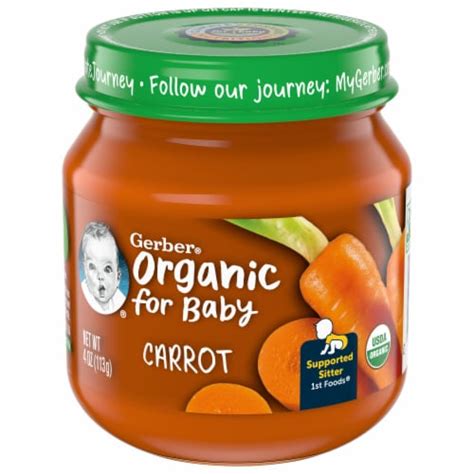 Gerber Organic 1st Foods Carrot Stage 1 Baby Food 4 Oz Food 4 Less