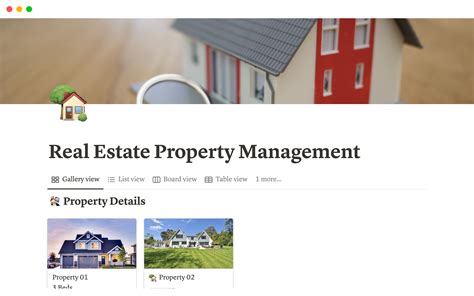 Real Estate Property Management Notion Template