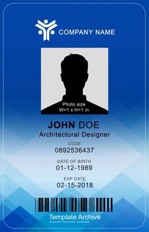 Id Badge Id Card Templates Free Templatearchive