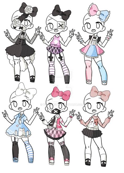 Outfit Adopt Set Closed By Yuki On Deviantart Character Design