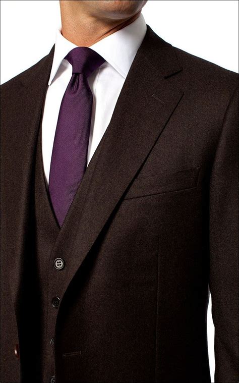 Chocolate Suit With A Purple Tie An Interesting Combination I Would