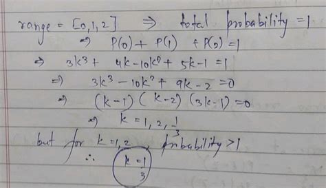 p x 1 4 k 10 t p x 2 5 k 1 where k is constant then k 21 3