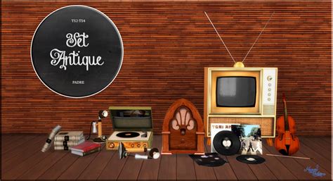 My Sims 4 Blog Ts2 Antique Tv Radios Functional Music Decor And
