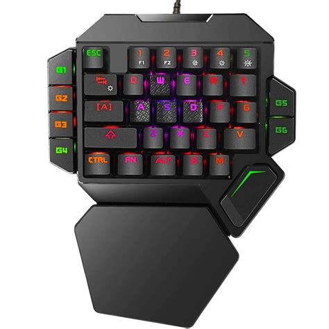 Rgb One Handed Mechanical Gaming Keyboardcolorful Backlit Professional