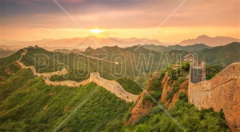 Great Wall Of China At Sunrise Surprise Someone Special With A Canvas