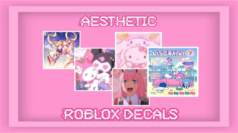 Roblox Aesthetic Decals With Codes 💗👝 Youtube
