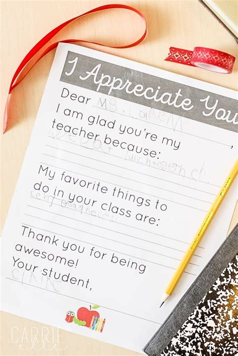 Teacher Appreciation Day Printable Carrie Elle Teacher Poems School