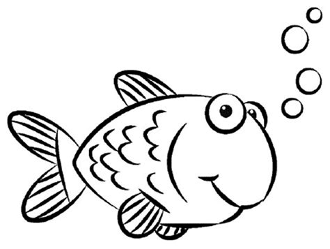 Gambar Simple Fish Drawing Kids Free Download Clip Art Puffer Coloring