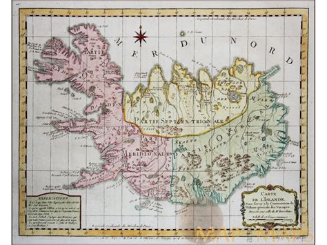 Antique Map Iceland By Niels Horrebows 1764 Mapandmaps