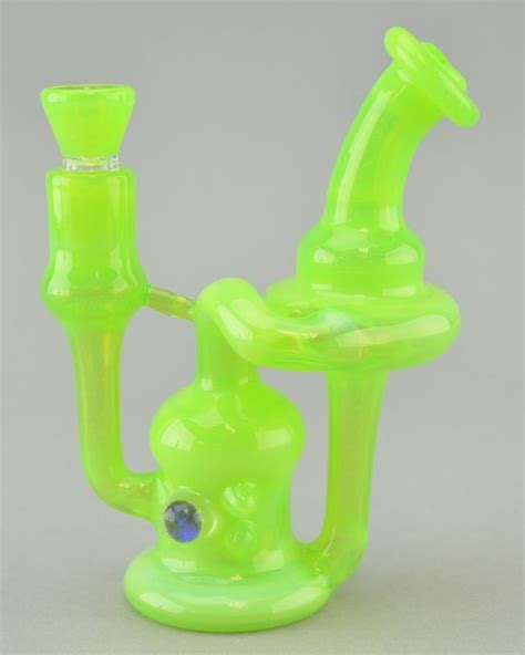 Schmalex Full Color Recycler Rig W 14mm Female Joint Slyme 420