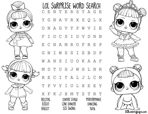 Click To Download Activity Sheet Solution Key Lol Dolls Birthday