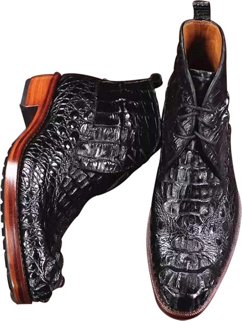 Real Alligator Leather Skin Boots For Men 100 From Real Crocodile