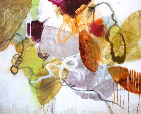 Allison Stewart Arthur Roger Gallery 48x60 Abstract Flowers Abstract