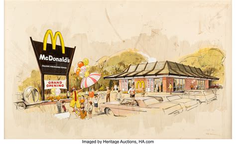 Mcdonalds Restaurant Concept Illustration Mcdonalds 1968 Lot