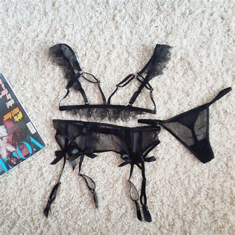 Custom Size Black Erotic Crotchless Lingerie Set With Cupless Etsy