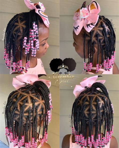 Kids braided hairstyle with beads | cute hairstyles for girls. 50 Kids Braids with Beads Hairstyles | Black Beauty ...