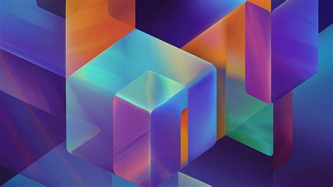 Hd Wallpaper Ultra Hd Cube Abstract Colors Cubes Art Wallpaper