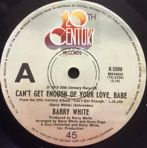 Barry White Cant Get Enough Of Your Love Babe 1974 Vinyl Discogs