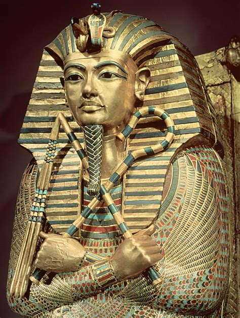 Detail Of The Second Mummiform Coffin Of Tutankhamun