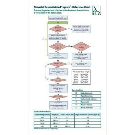 Nrp Neonatal Resuscitation Program Reference Chart Hardcover