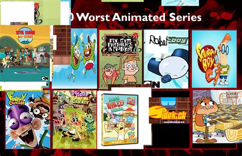 Top 10 Worst Animated Series By Burgefan71 On Deviantart