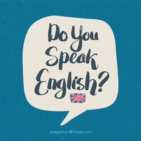 Free Vector Do You Speak English Lettering Background