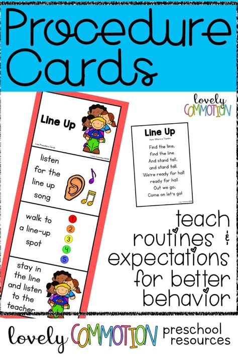 Classroom Procedure And Routine Visuals For Preschool Pre K And