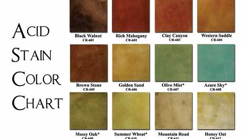 Valspar Semi Transparent Concrete Stain Color Chart