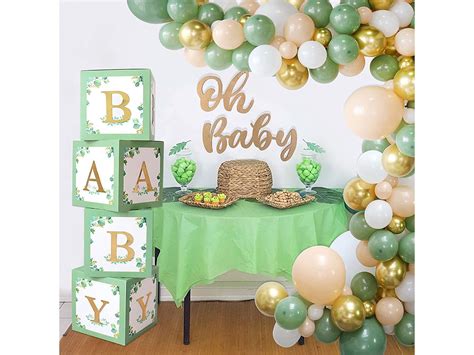 Sage Green Baby Shower Boxes For Birthday Party Decor 4 Large Etsy