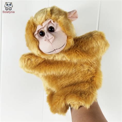 Bolafynia Children Hand Puppet Toys Brown Monkey Infant Baby Kid Plush