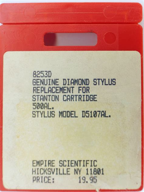 Nos Empire D Elliptical Diamond Needle Stylus For Stanton
