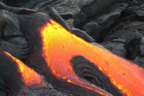 Free Picture Volcano Eruption Flame Flowing Geology Rocks