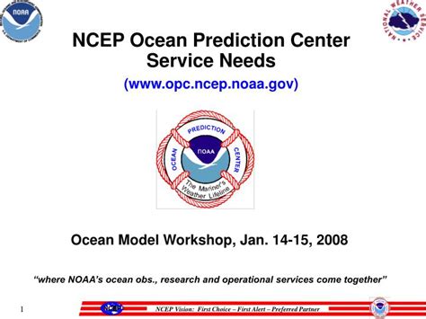 Ppt Ncep Ocean Prediction Center Service Needs Opcncepnoaa